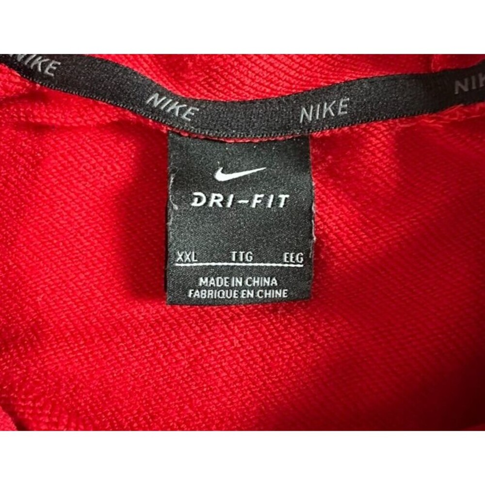 Nike Dri-FIT Pullover Hoodie Men’s 2XL Red Athletic Performance Swoosh - Picture 9 of 12